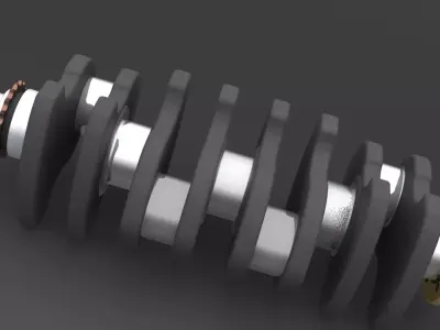 Crankshaft stainless steel Free 3D model