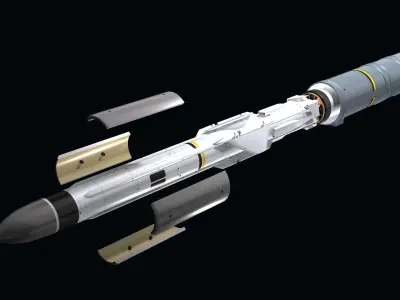 Exocet MM40 Low-poly 3D model