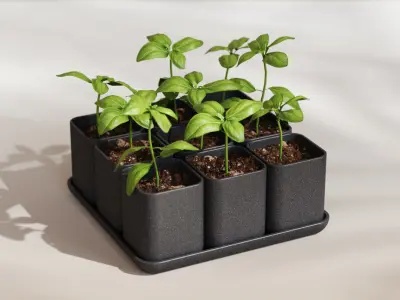 Small herbs plantern sysem - commercial licence 3D print model