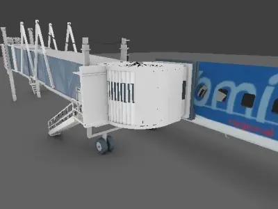 Airport Jetway Free low-poly 3D model