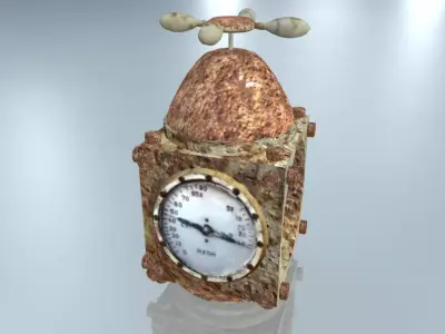 Rusted Vacuum Meter 3 3D model