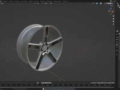 Niche Milan Wheel Offset Machined Face with Silver 3D model