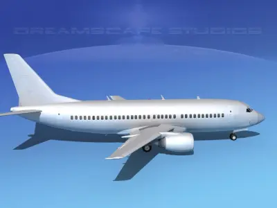 Boeing 737-300 Bare Metal 3D model