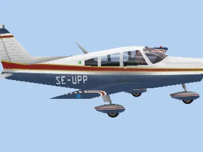 Piper Warrior II Low-poly 3D model