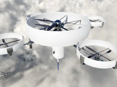 Reconnaissance Spy Drone Low-poly 3D model