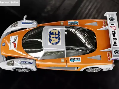 GT500ASRACING orange and race car Free 3D model