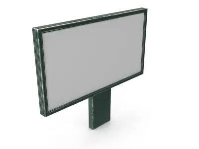 Street Advertising Billboard 17 Low-poly 3D model