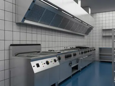Commercial Kitchen 4 3D model