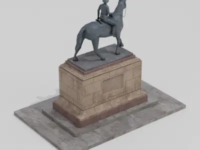 ER Jubilee Statue Low-poly 3D model