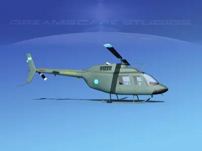 Bell OH-58B Argentina Army 3D model
