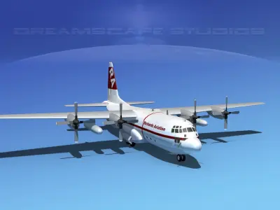 Lockheed C-130 Hercules Richards Aviation 3D model