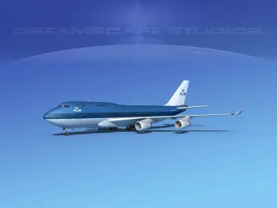 Boeing 747-400 KLM  3D model