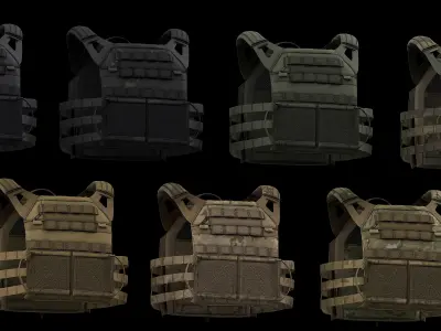 Plate Carriers CRYE JPC 2 V1 V2 V3 Low-poly 3D model