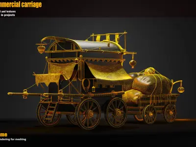 old commercial carriage 3D model
