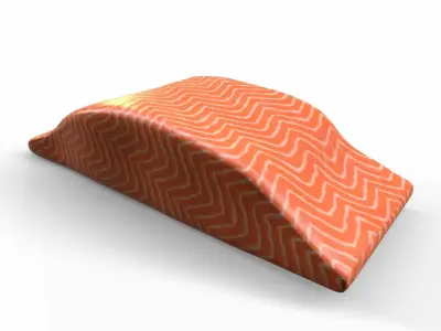 Salmon fish meat Low-poly 3D model