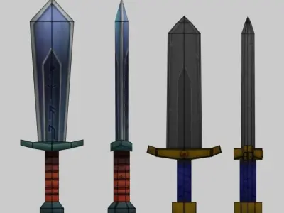 Blade Pack Free low-poly 3D model