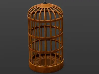 Bird Cage 3D Model Low-poly 3D model