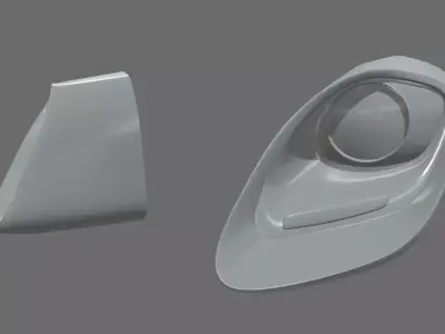 Headlights Custom 01 Low-poly 3D model