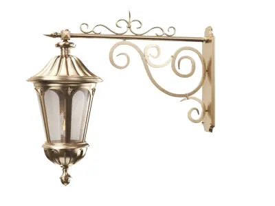 Two Bronze Wall Street Lights 3D model