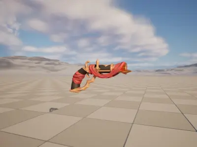 Stylized Dark Warsmith Gun Low-poly 3D model