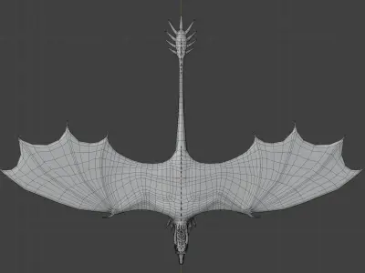 Dragon rigged and game ready Low-poly 3D model