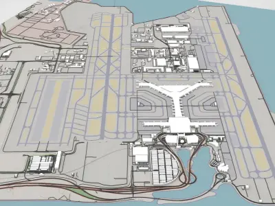 Hamad International Airport 3D model
