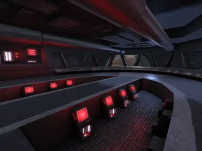 Star Destroyer Bridge Interior Low-poly 3D model