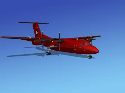 Dehavilland DHC-7 British Antarctic Team 3D model