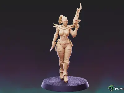 Dark Space Elves - Witches - Pose 2 3D print model