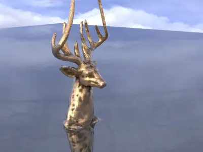 Reindeer head bust 3D model