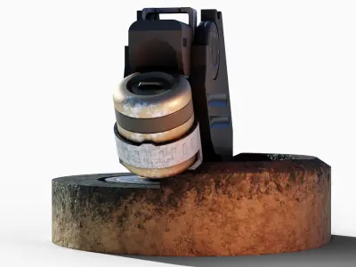 Turret Low-poly 3D model