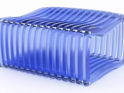 Parametric plastic chair 3D model