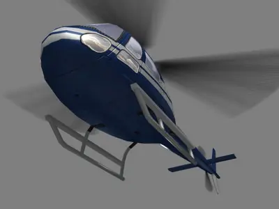 As-350 V5 Helicoopter Low-poly 3D model