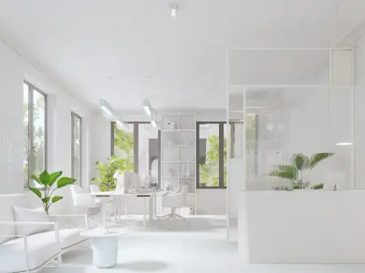 Office interior 3D model