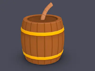 Prop20 Barrel Bomb Low-poly 3D model