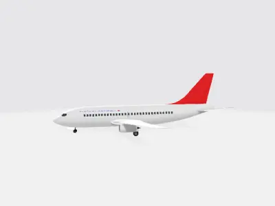 Boeing 737 Turkish Airlines  Low-poly 3D model