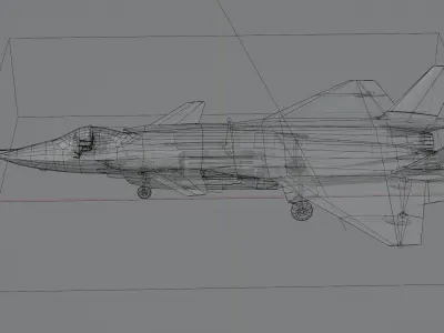 Chengdu J-20 Mighty Dragon Low-poly 3D model