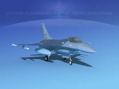 Gen Dyn F-16A Falcon V34 Italy 3D model