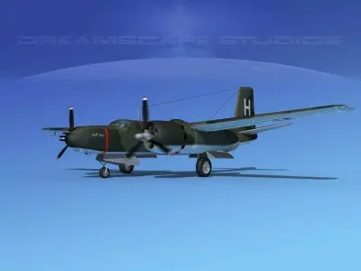 Douglas A-26B Invader V08 USAAF 3D model