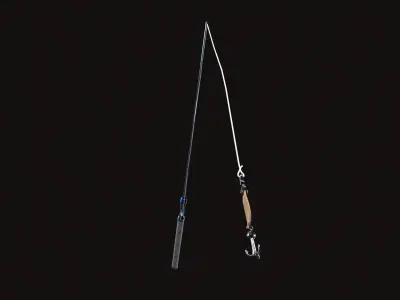 Fishing Rod V07 Low-poly 3D model