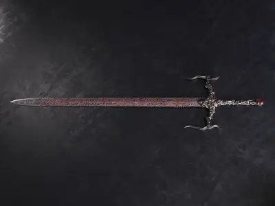 Stormbringer  Chaos Sword Low-poly 3D model