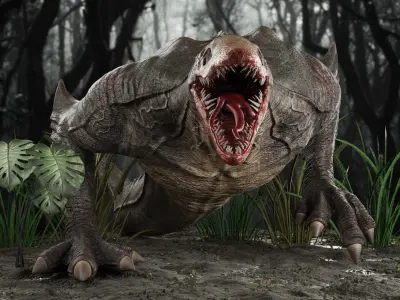 Skullcrawler monster creature 3D model