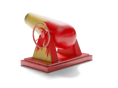 Circus cannon 3D model