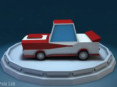 Racing Car Free 3D model Free low-poly 3D model