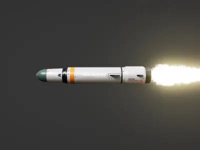 Missile  Low-poly 3D model