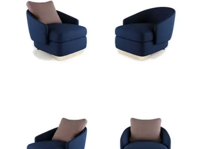 Armchair Corona Render Free 3D model