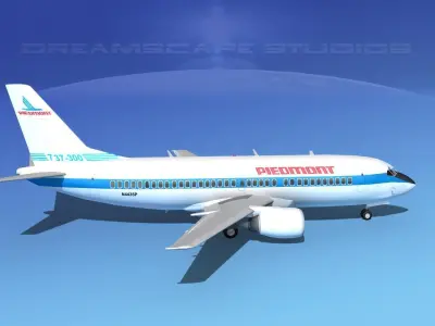 Boeing 737-300 Piedmont 3D model