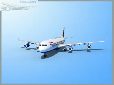 Falcon3D A340-600 British Airways 3D model