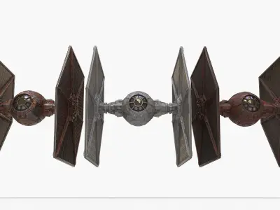 Star Wars Imperial Tie Fighter Low-poly 3D model