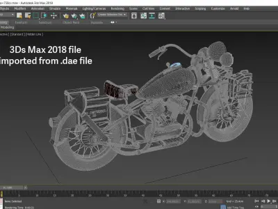 Harley-Davidson WLA 1942 750cc 3D model